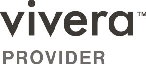 The official Vivera Provider logo in a grey and white serif font.