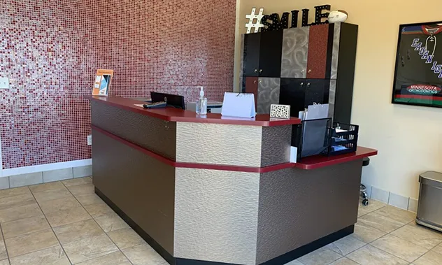 Inner Grove Heights front desk inside the office